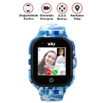 Wiky Watch 4S Mavi Kamuflaj Akıllı Çocuk Saati