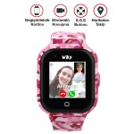 Wiky Watch 4S Pembe Kamuflaj Sım Kartlı Akıllı Çocuk Saati