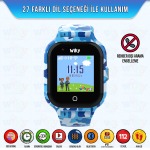Wiky Watch 4S Mavi Kamuflaj Akıllı Çocuk Saati