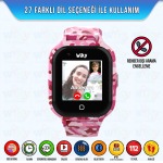 Wiky Watch 4S Pembe Kamuflaj Sım Kartlı Akıllı Çocuk Saati